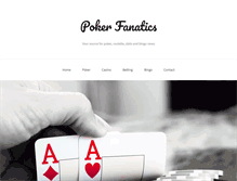 Tablet Screenshot of pokerfanatics.net